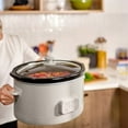 thumbnail image 6 of 6qt Programmable Slow Cooker with Removable Stoneware Pot, 3 Settings, Warmer & Slow Cooker Function, 6 of 11