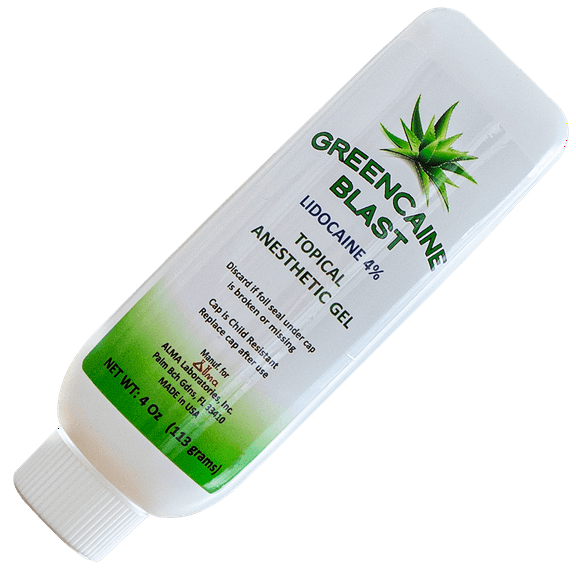 GREENCAINE Numbing Cream Lidocaine Max Strength Large 4 Oz Pain Relief for Minor Skin Irritations, Cuts, Burns, Scrapes or Insect Bites, Gentle for Face Bikini Underarms no wax topical anesthetic