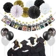 thumbnail image 6 of Graduation Photo Banner Set 2 Pack – Kindergarten to 12th Grade Picture Banner & 5x7 Inch Graduation Banner with Photo for Middle High School College Graduation Party Supplies, Black Cardstock, 6 of 7