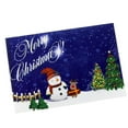 thumbnail image 1 of Mantel individual navideño, mantel para mesa de comedor, mantel para tazas, mantel de muñeco de nieve de noche Muñeco de nieve nocturno, 1 of 9