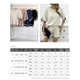 thumbnail image 3 of XCHQRTI Women's 2 Piece Outfits Summer Casual Knit Sweater Short Sets Trendy Pullover Loungewear, 3 of 5
