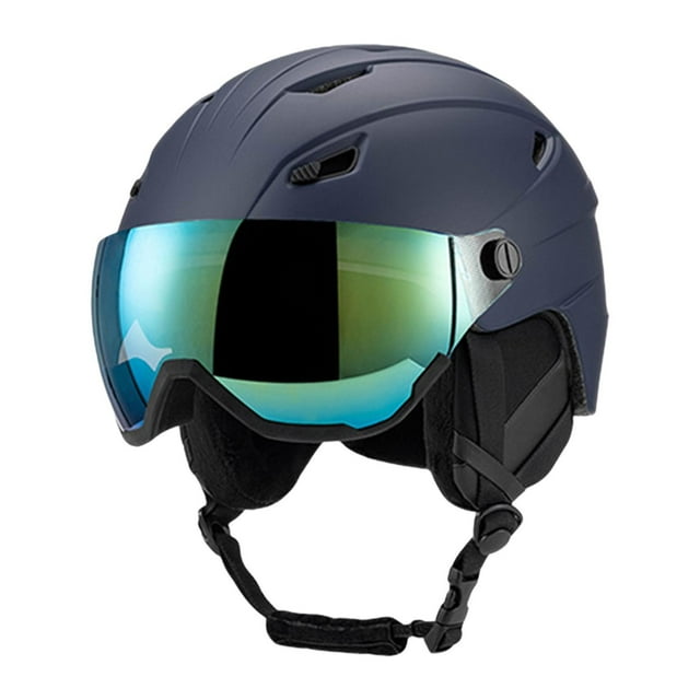 koolsoo Casque de Planche à Neige Lunettes de Protection Cache-Oreilles Réglable Casque de Ski pour Hiver Bleu 55 à 58cm