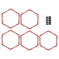 thumbnail image 2 of koolsoo 5 Pcs Entraînement d'Agilité Exercice Robuste pour Enfants Adultes Tennis Rouge, 2 of 9