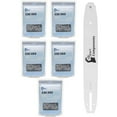 thumbnail image 1 of Replacement 14" Single Rivet Bar and 14" Semi Chisel Chain Combo for Craftsman 358.35088 Chainsaw (14" Length, 3/8" Pitch, 0.050" Gauge, 52 Drive Links, 7 Sprocket Nose Tooth) 1 Bar 5 Chains, 1 of 1