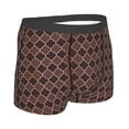 thumbnail image 2 of KLL Brown Gold Grid Men's Cotton Boxer Briefs Underwear-X-Large, 2 of 8