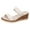 White, variant on Mostsola Slides for Women Braided Platform Sandals Wedge Espadrilles Summer Casual Slip on Shoes
