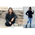 thumbnail image 6 of UVN Womens Sweatshirts Crewneck Long Sleeve Shirts Casual Ladies Tops with Buttons, 6 of 7
