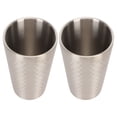 thumbnail image 3 of 2 vasos de cerveza de acero inoxidable de 450 ml con aislamiento de aire de doble pared, vasos de metal martillado para café, té y bebidas frías para exteriores., 3 of 14