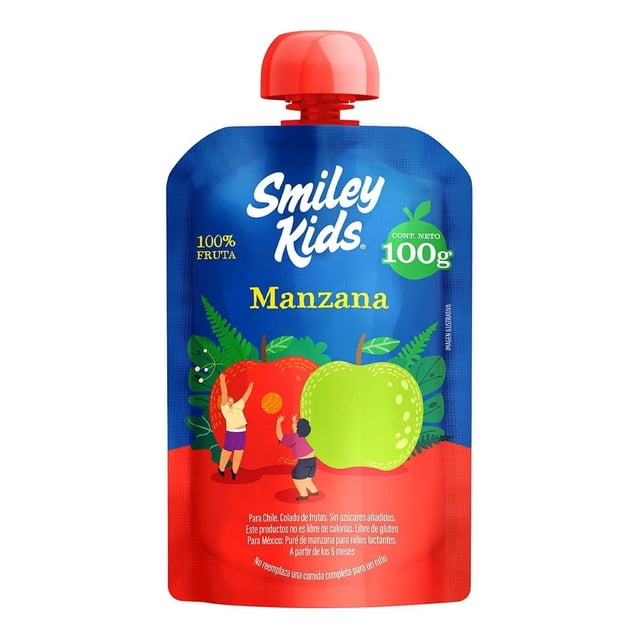 Papilla Smiley Smiley Kids Natural manzana