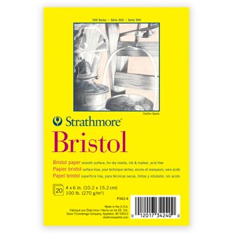 Strathmore, Sequential Art Bristol Paper Pad, 11x17, Blue Lined