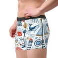 thumbnail image 2 of Uemuo Watercolor Nautical Pattern Men's Boxer Briefs,Trunk Anti-Chafing,Comfortable, Durable, and Stylish Underwear-X-Large, 2 of 9