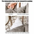 thumbnail image 3 of Bxaolu Outdoor Hanging Egg Chair Cushion Replacement 47"x23.4" Thicken Hanging Egg Swing Chair Cushion Indoor Outdoor Wicker Rattan Hammock Basket Cushions(Gray), 3 of 9