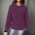 thumbnail image 2 of WEAIXIMIUNG Chandails en Molleton pour Femmes Sans Capuche avec Graphiques Mode Décontractée Couleur Unie Pull Ample à Manches Longues Patchwork, 2 of 6