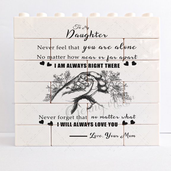 Gifts for Daughter - To My Daughter Novelty Decorative Sign/Plaque - Funny Desk Decor - Christmas, Birthday, Wedding, Graduation, Valentine's Day Gift for Daughters from Mother