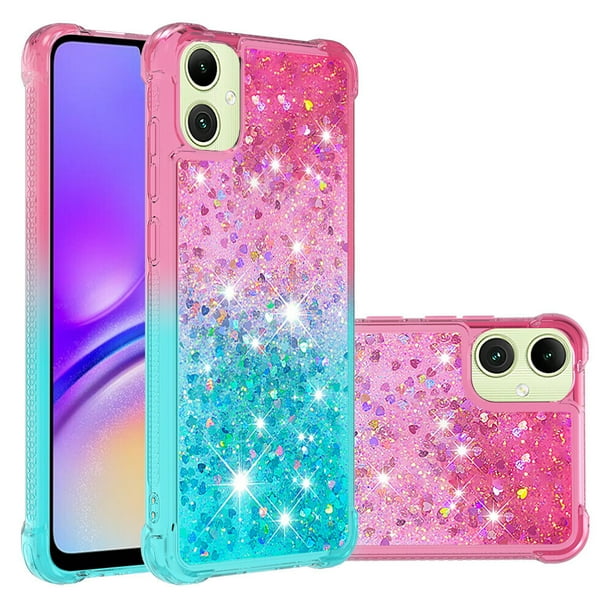 Funda para Samsung Galaxy A05 Transparente con Brillos Carcasa Protectora Antigolpes con Glitter Brillante