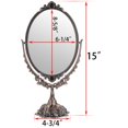 thumbnail image 2 of Espejo de maquillaje JUXYES de metal vintage con soporte, 2 of 9