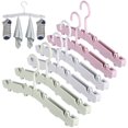 thumbnail image 2 of 6 Pcs Foldable Travel Hangers Folding Clothes Hangers Clothes Drying Racks for Daily Travel Camping, 2 of 8