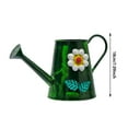 thumbnail image 3 of Large Capacity Galvanized Metal Watering Can with Floral Bird Design for Garden Use, 3 of 4