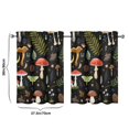 thumbnail image 4 of Vintage Colorful Mushroom Plants Tier Kitchen Curtains for Bathroom Living Rod Pocket Window Drapes 28"x36" 2 Panels Window Treatment Tiers, 4 of 4