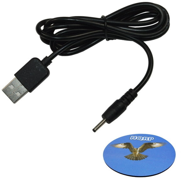 HQRP USB to DC 5V Charger Cable for Fuhu NABI-2 Nabi-II NABI2-NV7A 7-Inch Tablet, NABI2-NVA (NABI-DC) Cord Lead Wire Adapter + HQRP Coaster