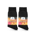 thumbnail image 2 of Arctic Snug Men and Women Thermal Winter Fleeced Lined Heat Socks (Black / Black, 10-13, 2 Pack), 2 of 4
