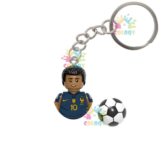 Bloques de construcción de juguetes para niños, estatuas de la serie de rugby, fútbol y baloncesto, conjunto completo de accesorios, decoraciones clave, regalos buck