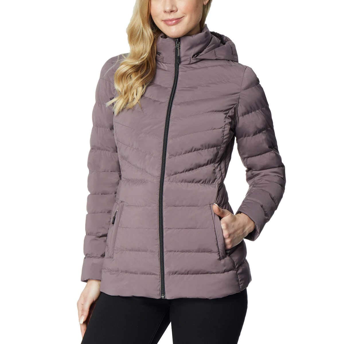 32 Degrees Heat Women's Hooded 4-Way Stretch Jacket, Sparrow XL - NEW