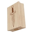 thumbnail image 1 of Curvy Ceremonial Dagger Kris Rectangle Rubber Stamp Stamping Scrapbooking Crafting - Large 2.5in, 1 of 7