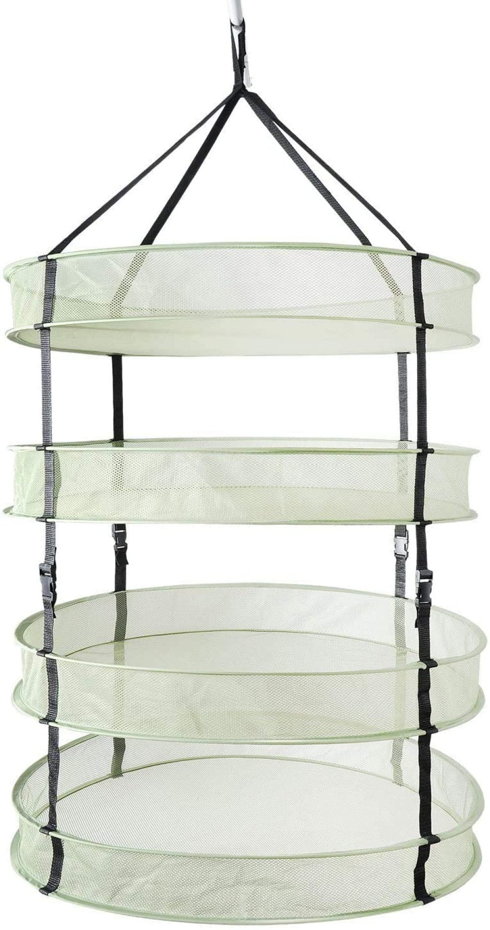 Outdoor Hanging Dry Rack 4 Layer Hydroponic Grow Tent Herb Plant Dry Net 