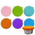 thumbnail image 2 of MesaSe Salad Dressing Containers to Go 6pcs 1.6 oz Reusable Small Condiment Cup Containers with Lids Stainless Steel Dipping Sauce Cups Fits in Bento Box for Lunch Picnic Travel, 2 of 6