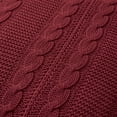 thumbnail image 4 of VCNY Home Dublin 18" x 18" Red Cable Knit Cotton Decorative Pillow, 4 of 5