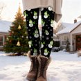 thumbnail image 2 of felwors Pajama Pants Women Santa Claus Print Elastic Waist Soft Comfy Pj Pants Ankle Length Christmas Day Leggings Green, S, 2 of 7
