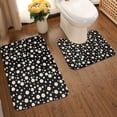 thumbnail image 2 of Xecao Daisy 2-Piece Vintage Seamless Anti-Skid Mat Set, featuring a stylish pattern for a safe and elegant toilet rug experience, 2 of 6
