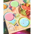 thumbnail image 3 of xo, Fetti Pool Party Paper Plates, 3 Designs | 24 pcs 9" | Kids Decorations, Summer Birthday Decor, Stripe Tablescape, Colorful Table Setting, 3 of 8