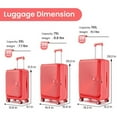 thumbnail image 2 of Bailu Luggage Set 3-Piece (20/24/28), Expandable Carry-On Luggage with TSA Lock Airline Approval, 100% PC Hard Shell Lightweight Luggage with Front Pocket and Spinner Wheels (Orange), 2 of 7
