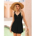 thumbnail image 4 of a.Jesdani Womens One Piece Swimsuit Tummy Control with Cutout Skirt Bathing Suit Modest Twist Front Swim Dress Black L, 4 of 16