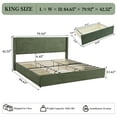 thumbnail image 4 of King Bed Frame and Upholstered Headboard, Platform Bed with Storage Drawers , Sturdy, Noiseless, No Box Spring Needed, Easy Assembly, Turtle, 4 of 10