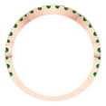 thumbnail image 5 of 0.36 ctw Wedding Band for Women - 18K Rose Gold Simulated Emerald Stackable Eternity Ring, 5 of 6