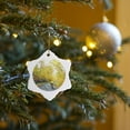 thumbnail image 7 of 3drose, Usa, Vermont. the Lincoln Gap. Bicyclist - Us47 Rdu0017 - Richard Duval, 3 inch Snowflake Porcelain Ornament, 7 of 7