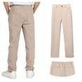 thumbnail image 4 of Teen School Uniforms For Boys Straight Pants With Pockets Pull On Chino Pants Stretch Pants Kids Blue Pants Boys Back To School Clothes For Boys Teen Boys Clothes 14-15 Years, 4 of 5