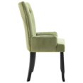 thumbnail image 2 of vidaXL Dining Chair with Armrests 4 pcs Light Green Velvet, 2 of 5