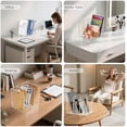 thumbnail image 7 of Acrylic Desk Organizer Book Organizer, Magazine File Holder, Vertical File Organizer Stand File Folder Holder, Mail Organizer Countertop Mail Sorter File Sorter, Clear Book Ends Book Holder, 7 of 7