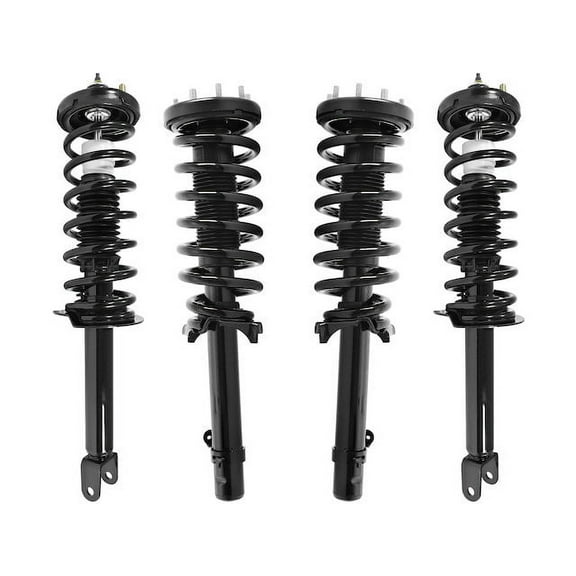 Front and Rear Strut and Coil Spring Assembly 4 Piece Kit - Compatible with 2008 - 2012 Honda Accord Sedan 3.5L V6 (Excludes all 4-Cylinder Models and V6 Coupe Models) 2009 2010 2011