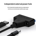 thumbnail image 4 of Travel External HDD Adapter Cable Wire Supporting Double USB3.0 Port 12V Power, 4 of 9