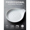 thumbnail image 3 of Soporte de cocina blanco grande de porcelana Spoon Rest LAUCHUH, 3 of 6