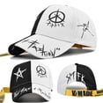thumbnail image 4 of AJGRHE Men Women Casual Letters Colorful High Street Baseball Cap Visor Yellow One Size, 4 of 4