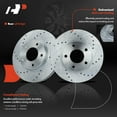 thumbnail image 2 of A-Premium 10.94 Inch (278mm) Front Drilled and Slotted Disc Brake Rotors Set Compatible with Select Ford, Mazda and Mercury Models - Escape 2001-2007, Tribute 2001-2006, Mariner 2005-2007 2-PC Set, 2 of 8