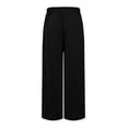 thumbnail image 4 of ADSSDQ Wide Leg Sweatpants Women Soft High Waist Pants with Pockets Drawstring Pull-On Casual Pants Black S, 4 of 9