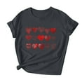 thumbnail image 7 of Goodtrade8 Valentines Womens Tops Short Sleeve Plus Size Women Valentine's Day Love Printed Heart Crew Neck Casual Summer Tops for Women, 7 of 7