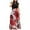 Rouge, variante sur Cameland Robe Longue Décontractée de Plage pour Femme à Imprimé Floral Coloré Teinture sur Nœuds